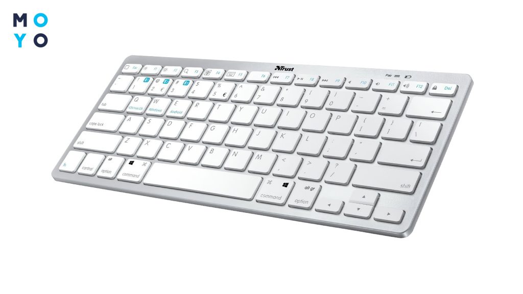 белая компактная клавиатура