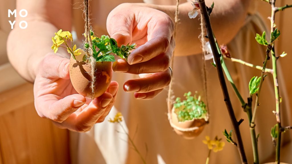 великодній декор зі шкаралупи