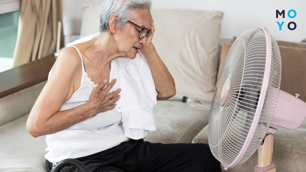 человек перегрелся из-за высокой температуры 