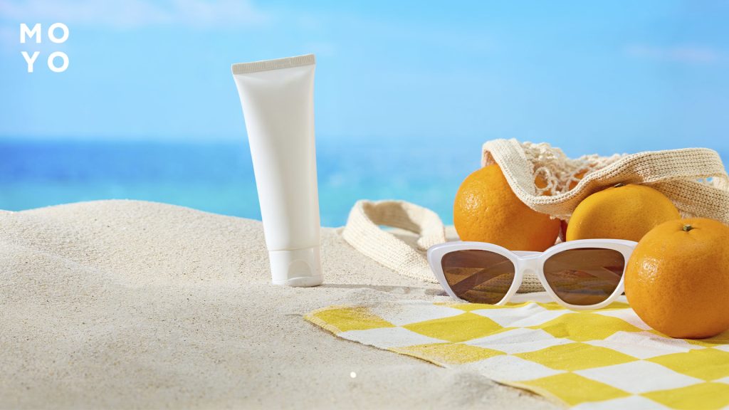 крем та окуляри для захисту від сонця